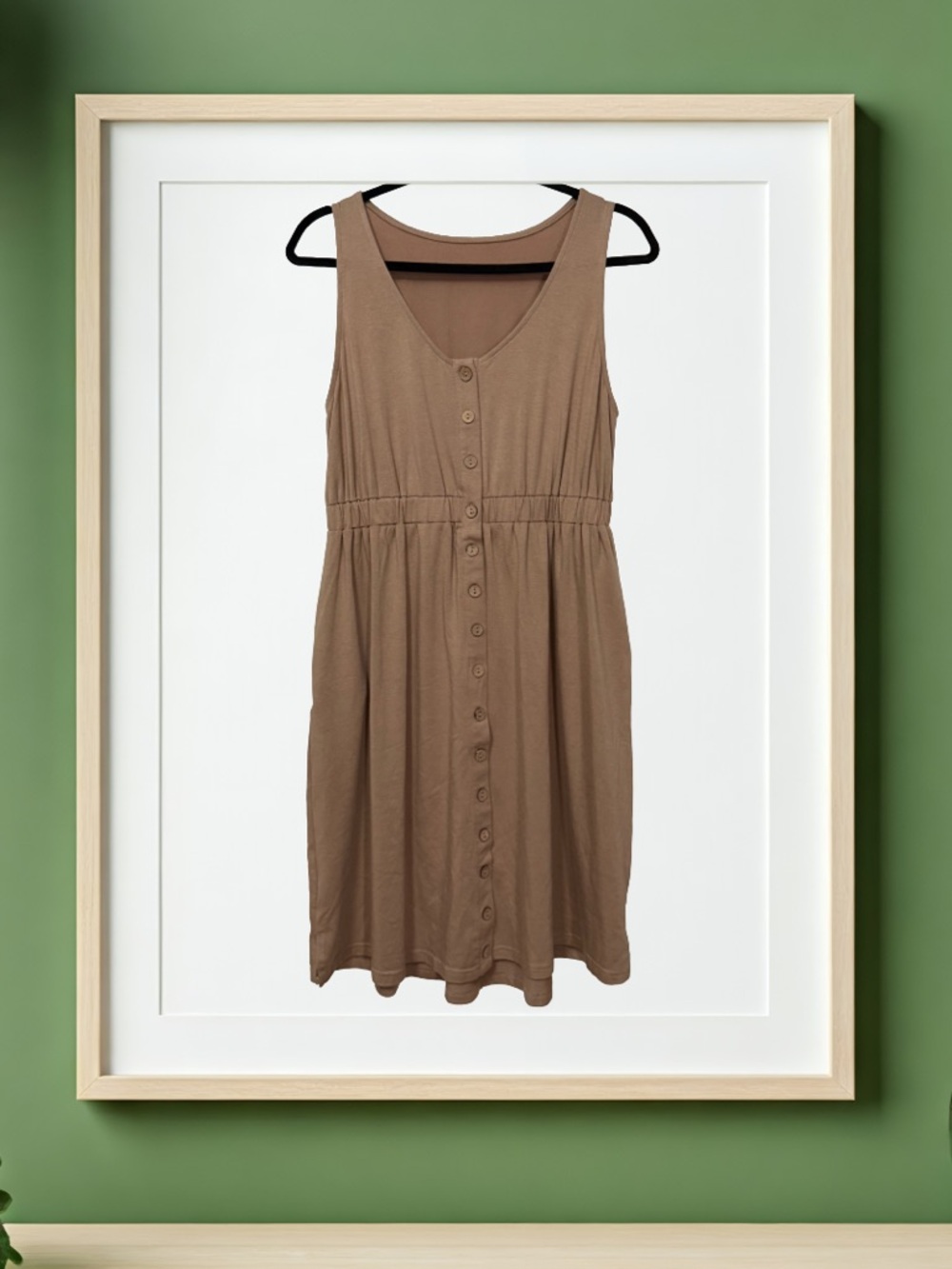 BOGO! Brown Button-Front Mini Dress